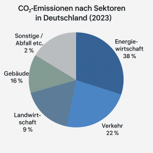 Vergleichsdiagramm der CO₂-Emissionen von Unternehmen in der Deutschland