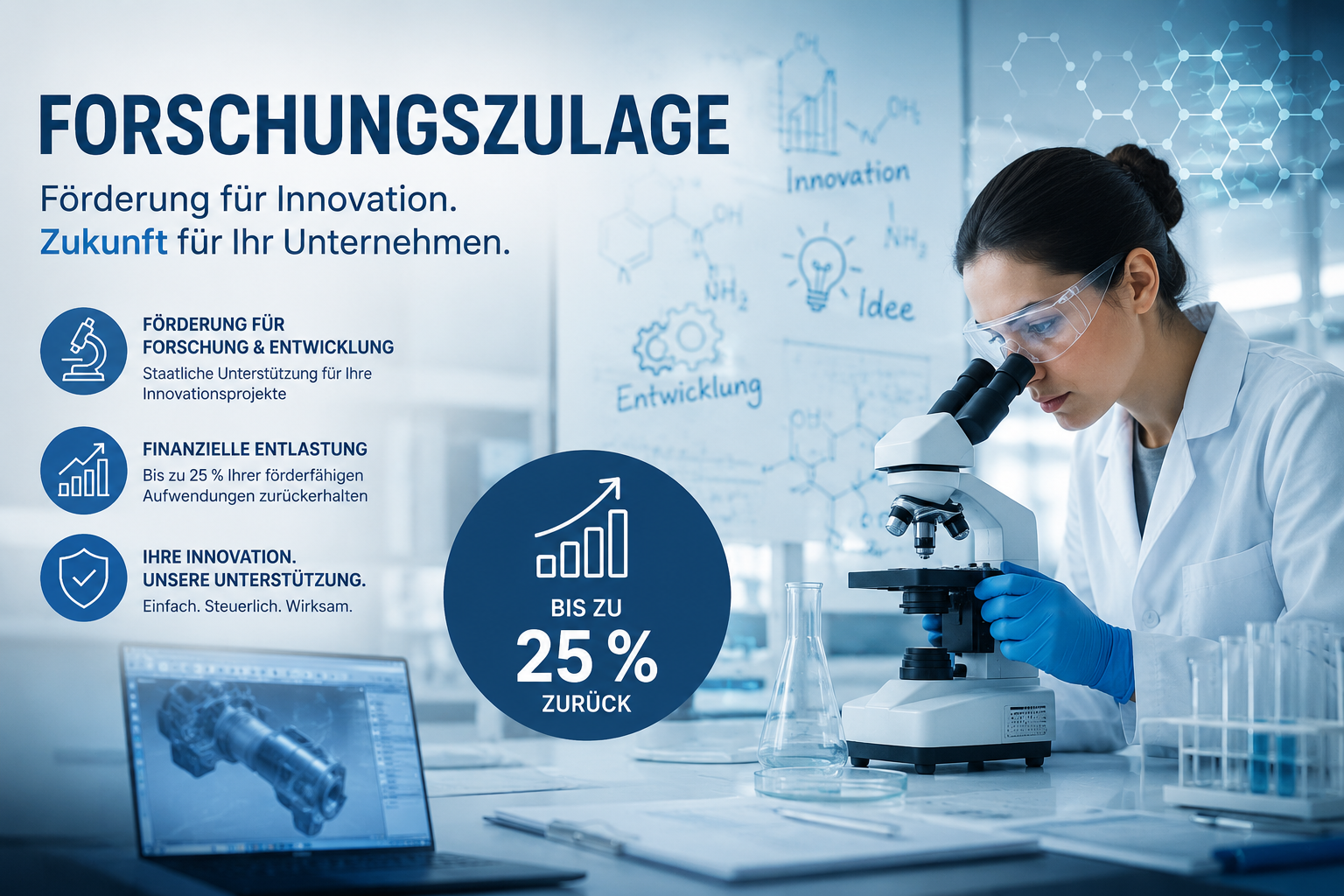 Forschungszulage erklärt steuerliche Förderung Forschung und Entwicklung