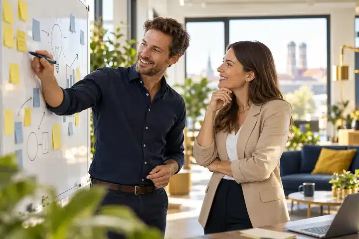 Geschäftsidee und Gründungsplanung gemeinsam entwickeln.
